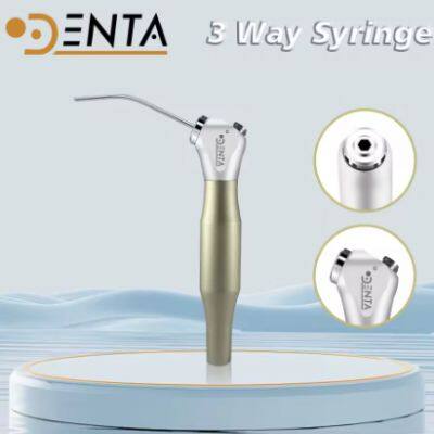 Dental Air Water 3 Triple three Way Syringe straight Handpiece with 2 Nozzles Tips Tubes For KAVO SIRONA ,FONA Cleaning Tools