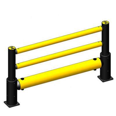 2023 Hot Sale Factory Yellow Imported Polymer Plastics  Road Traffic Barrier Flexible HC Double Barriers
