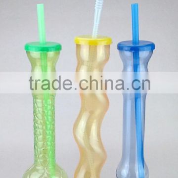 16oz 475ml Beautiful Design Fruit Juice Plastic PET Bottle With straw