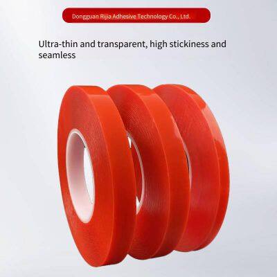 Juze Double-sided Tape Made of Pet Material With Red Film, Factory Direct Wholesale of Strong Adhesive Tape in Stock photo-2