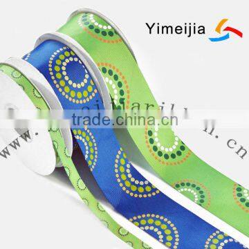 different width of the circle dots print grosgrain ribbon