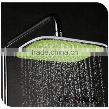 Wall Mounted Bathroom Bath Rain Thermostatic LED Shower Set photo-2