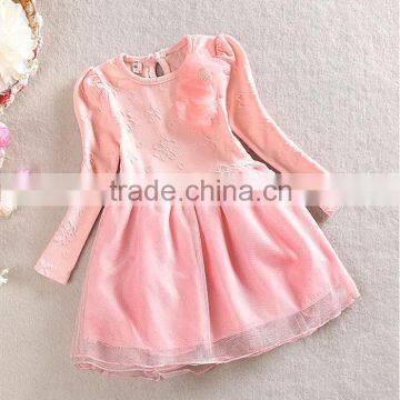 Kids Dress For 3-7 Y Girls New Pattern Children Spring Girl Dress 2015 Fashion Kids Flower Girls Dress photo-3