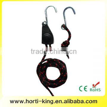 Greenhouse 1/4"rope ratchet with SS hook, grow light reflector hanger