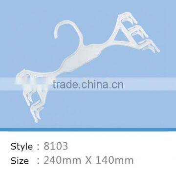 high quality 3 pack plastic clothes hanger for underwear and bra