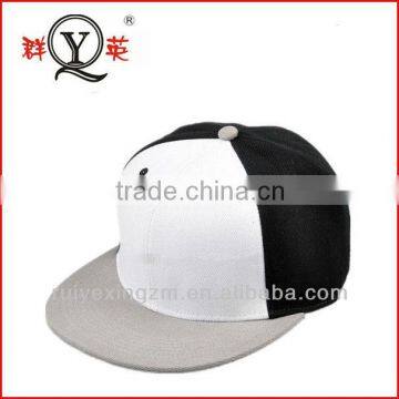 Six embroidery eyelets plain snapback hats wholesale