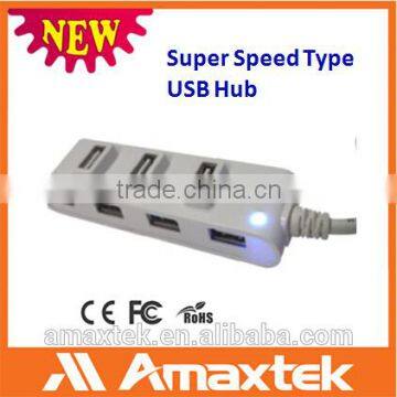 Multi in one 7 Port USB 2.0 Charging Hub Device with Wire and LED Indicator