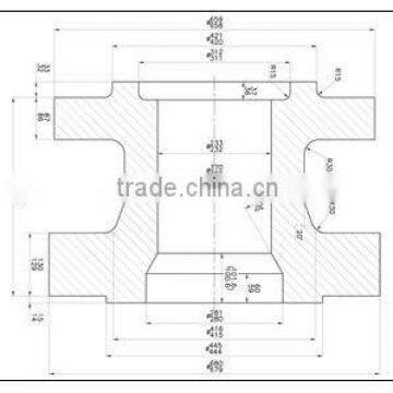 ANSI carbon steel open die forgings drawing