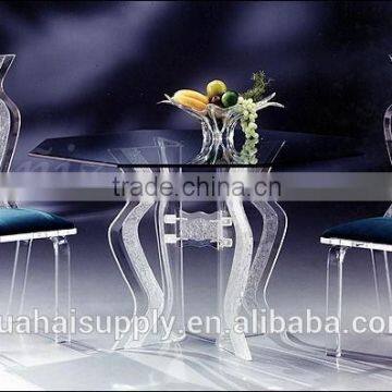 high-quality perspex acrylic dining table and chair