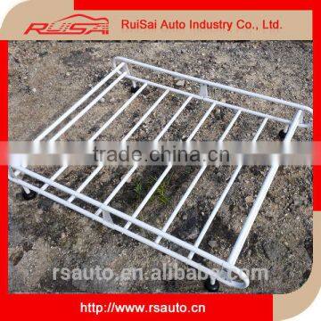 Steel auto roof cargo basket