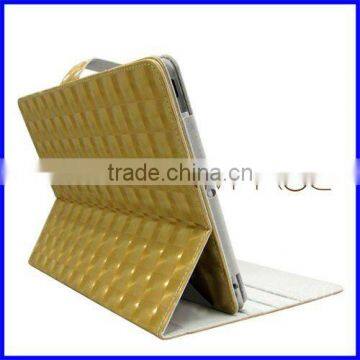 magnetic leather case for ipad 2 with stand holder