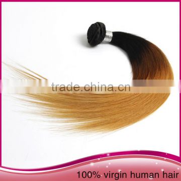 22"Ombre Straight Wave Human Hair Brazilian Italian Weave Human Hair Extension