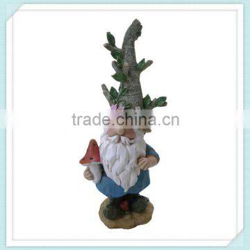 Hand painting funny resin garden gnome figurine