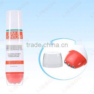 120ml-300ml Stainless Massage Ball/Roller Chest Cream Oval PE Tube