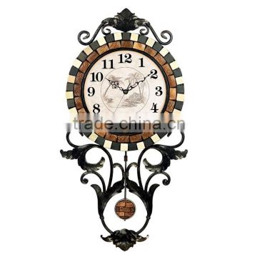 Antique mosaic pendulum digital prayer time clock