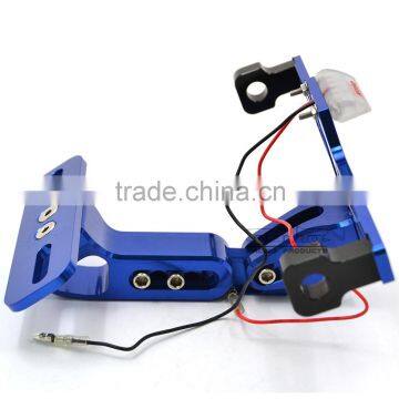 BJ-LPL-039 Replacement Aluminum Sport Bike Universal LED License Plate Bracket Light photo-4