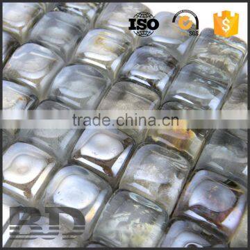 China Shanghai water jet wavy glass mosaic tile