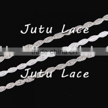 New Arrival Party and Event Crystal Applique Accessories , Lovely Embroidered Beaded Hair Accessories Supplier's Choice photo-4