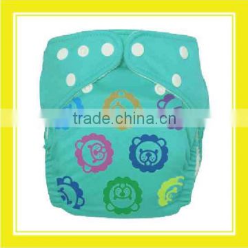 Hot Promotion Product Bros Baby Lion Icon Design Minky Fiber Waterproof Blue Cloth Diaper