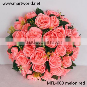 Factory price artificial melon red wedding artifcial flower for wedding decoration party,home&hotel decoration(MFL-009)