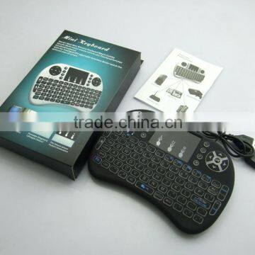 Factory Supply Wireless Keyboard Touchpad Backlit I8 Remote Controller