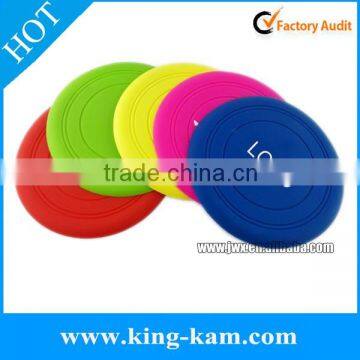 18cm Silicone dog frisbee for pet toy , outdoor pet dog frisbee with customized logo is welcome