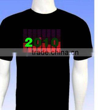 2014 hot sale LED Sound activated EL T-shirt