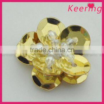 Plastic Sequin Handmade flower applique for shoes