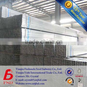 pre galvanized square structure steel pipe