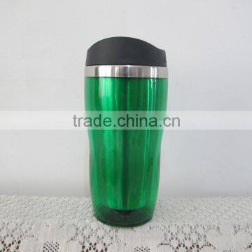 double wall insulated car Mug with lid &office Desk mug&Portable mug&coffee mug with handle