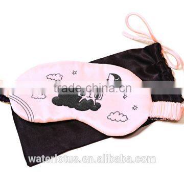 custom sleep mask eye masks silk animal embroidery sleep mask