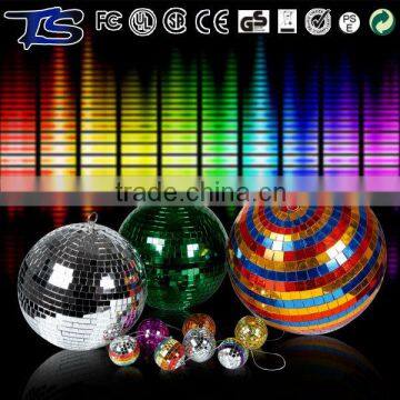 Different size rotating colorful effect mirror ball