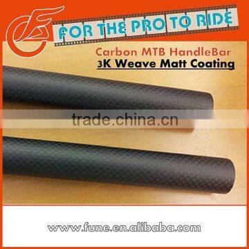 Length 580 to 680mm 3K Weave Clear/Matt Coating 31.8mm Carbon Fiber MTB Handlebar