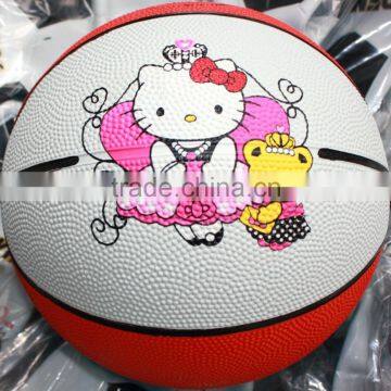 hello kitty colorful rubber size 3 basketball