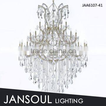 41 lights long candle crystal luminaire chandelier