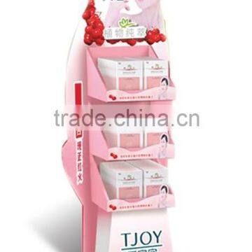 Point of Sales Corrugated Cardboard Cosmetic Display Stand