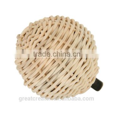 Hand Made Natural Ratten Curtain Finials Curtain Accessories Model of Living Room Curtain Rods