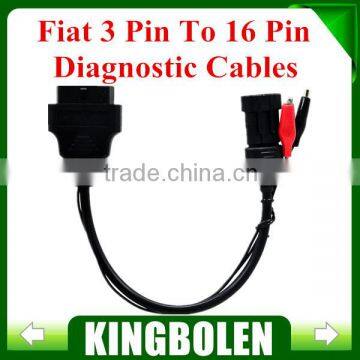 OBD OBD2 FIAT 3PIN to 16PIN Car Diagnostic Tool Cable
