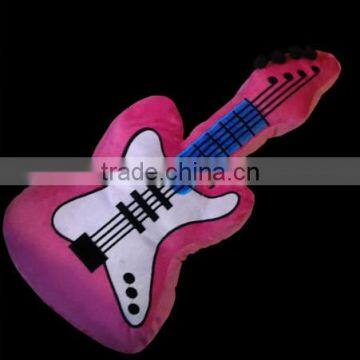 electric guitar cushion plush stuffed decorative toy/custom plush guitar toy