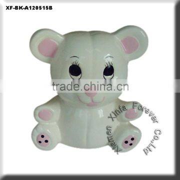 unpainted hobby ceramic bear money saving box