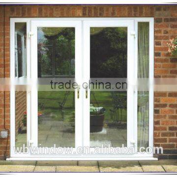 Big size 3 panel pvc casement triple glass doors