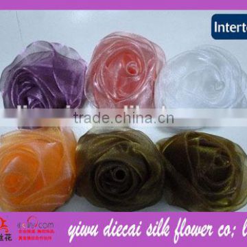 Garment corsage tulle rose flower