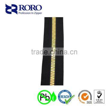 RORO151414#5 black tape yellow teeth long chain plastic zipper