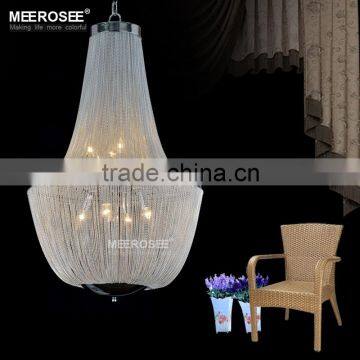 Wholesale Chandelier Crystal Prisms, Factory Lighting Silver Aluminum Pendant Chandelier MD26018