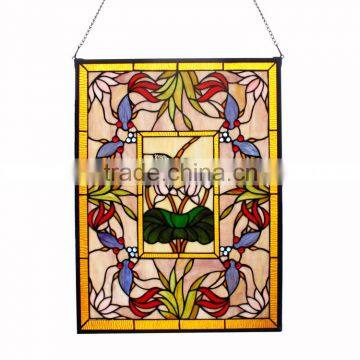 TW1824004, W18"H24" tiffany panel, hanging panel, tiffany windows, stained glass panel, stained glass windows