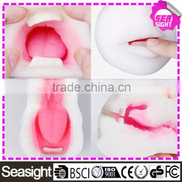 Oral Sex Pocket Pussy Adult Toy Silicone Realistic Mouth Tongue and Teeth Male Masturbator