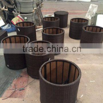 Fashionable Italy Style Outdoor Rattan Coffee Table and Chairs Set Daybed Sofa photo-5