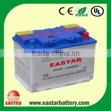 DIN standard dry auto battery NID100