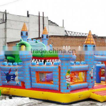 Inflatable fun city thrilling,amusement park slide climing game combo, strange park game for kids