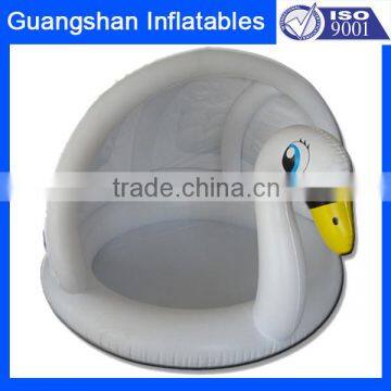 kids inflatable white swan swimming pool